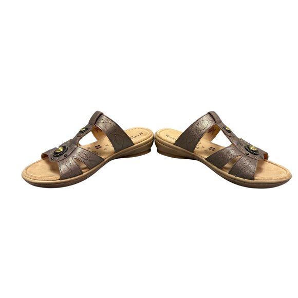 Naturalizer Journie Nickel Alloy Sandals Women's Size 8.5M Leather Upper - Picture 5 of 9